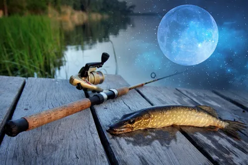 Рыбалка Обои на телефон рыба и удочка на деревянной поверхности