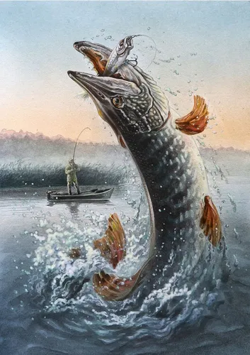 Рыбалка Обои на телефон акула выпрыгивает из воды