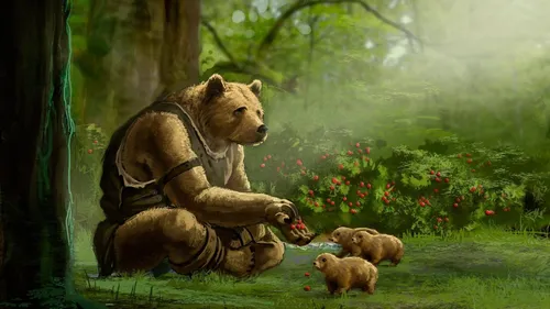 С Медведем Обои на телефон медведь с группой медвежат