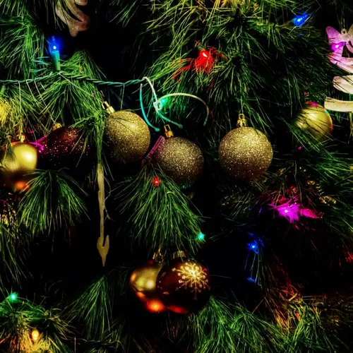 Самсунг Новый Год Обои на телефон дерево с украшениями