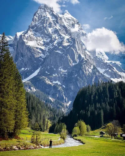 Швейцария Обои на телефон гора со снегом