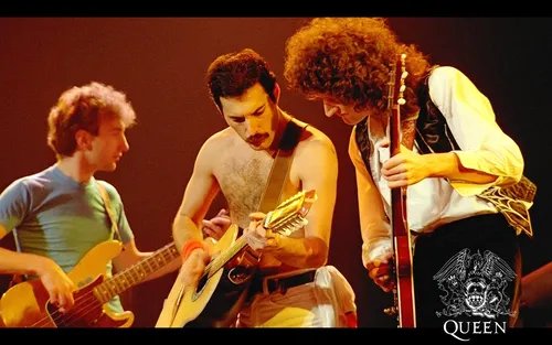 Фредди Меркури, Фредди Меркьюри Обои на телефон группа мужчин, играющих на гитарах