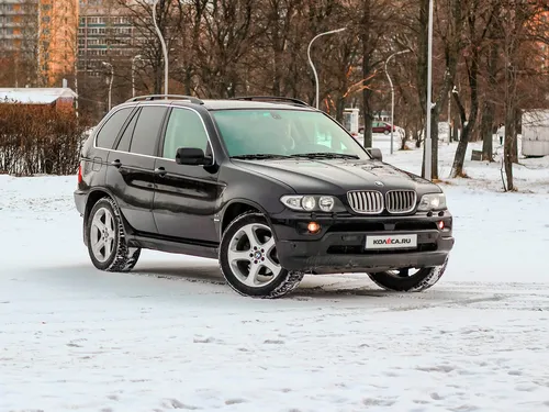 Bmw X5 E53 Обои на телефон черный автомобиль, припаркованный в снегу