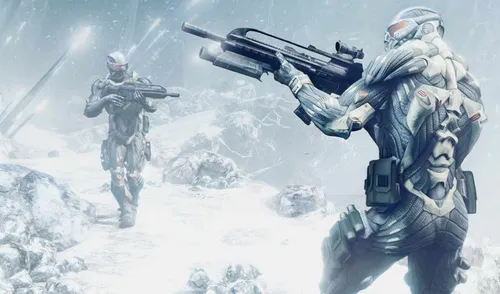 Crysis Обои на телефон несколько солдат в снегу