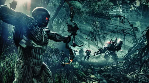 Crysis Обои на телефон видеоигра, показывающая видеоигру