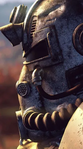 Fallout 4 Обои на телефон металлический шлем с лицом