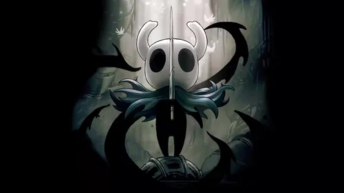 Hollow Knight Обои на телефон сине-белый мультипликационный персонаж
