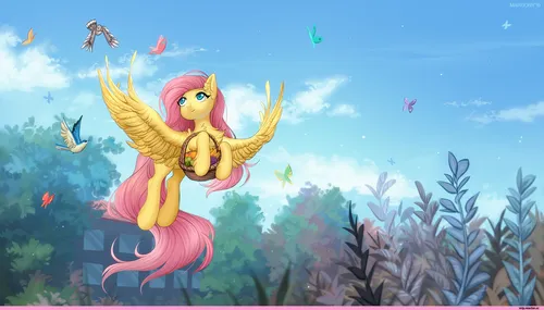 My Little Pony Обои на телефон мультипликационный персонаж, летящий по воздуху