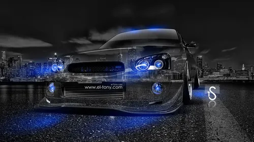 Subaru Impreza Wrx Sti Обои на телефон автомобиль с синими огнями