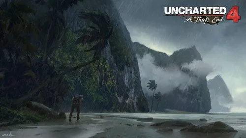 Uncharted 4 Обои на телефон человек, идущий по пляжу