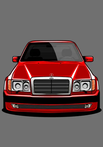 W140 Обои на телефон красный автомобиль с черным фоном