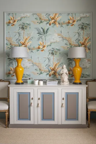 Виды Обоев Обои на телефон комната с голубой стеной и белым шкафом с лампой и белым столом с