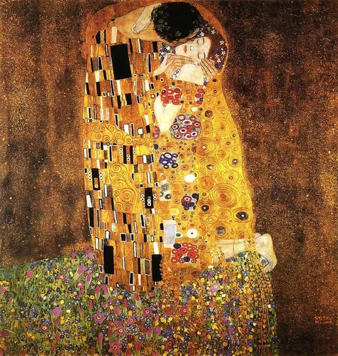 Мари Доро, Густав Климт Поцелуй Обои на телефон человек с большой группой разноцветных предметов на голове