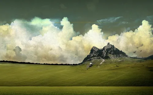 Густав Климт Поцелуй Обои на телефон гора с облаками