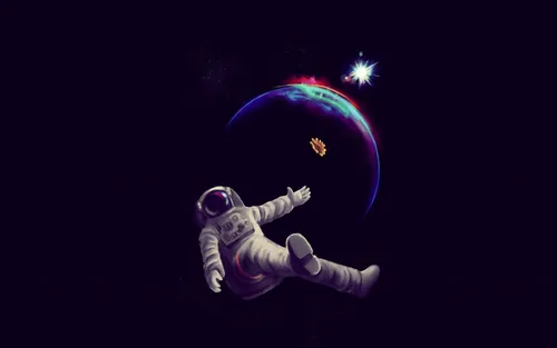 Космонавт Обои на телефон рука, держащая светящийся свет
