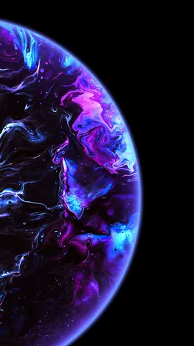 Крутые Айфон Обои на телефон сине-фиолетовая медуза