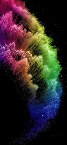 Крутые Айфон Обои на телефон красочный взрыв в космосе