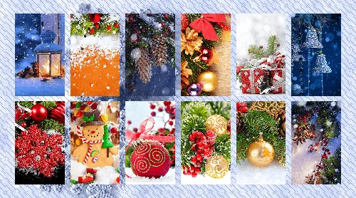 Новогодние Картинки Обои на телефон коллаж из фотографий разных овощей