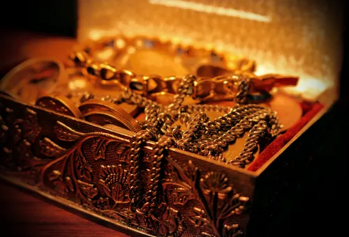 Богатство Обои на телефон золотая шкатулка для драгоценностей крупным планом