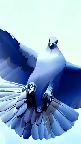 Голуби Обои на телефон сине-белый пингвин