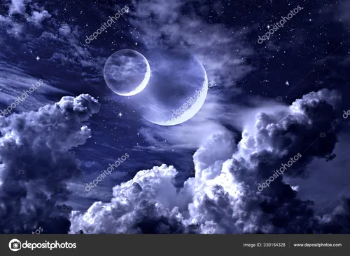 Мусульманские Обои на телефон полная луна и облака