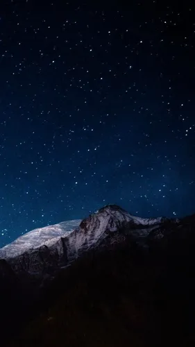 Звездное Небо Hd Обои на телефон гора со звездным небом над ней