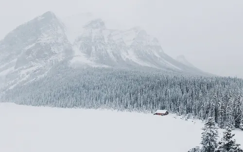 Зима Горы Обои на телефон изображение