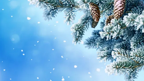 Новогодний Зимние Обои на телефон дерево со снегом