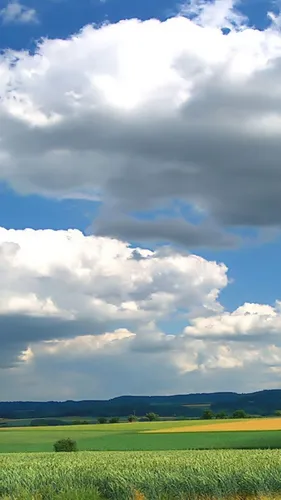 Погода Обои на телефон большое поле с облаками над ним