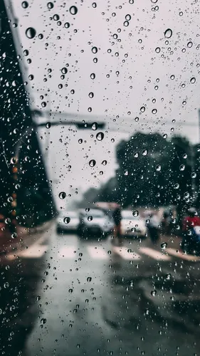 Погода Обои на телефон окно с каплями дождя