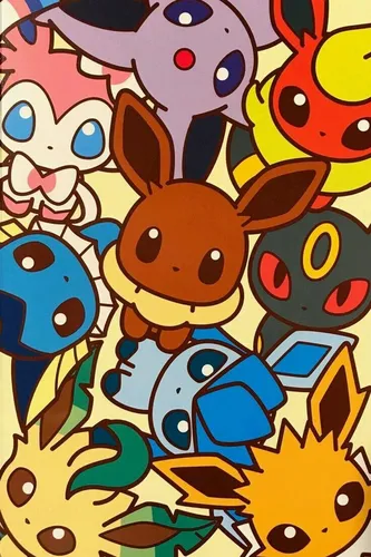 Покемоны Обои на телефон группа красочных мультипликационных персонажей