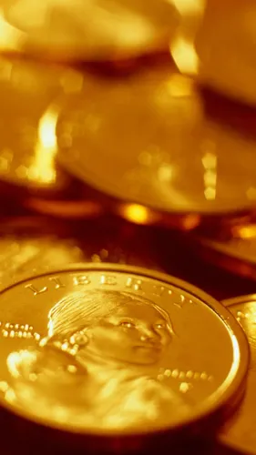 Притягивающие Деньги Обои на телефон золотая монета крупным планом