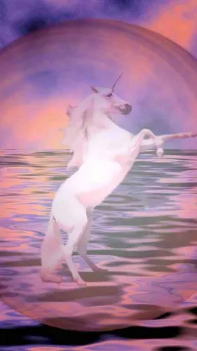 Розовые С Единорогом Обои на телефон белая лошадь с головой единорога