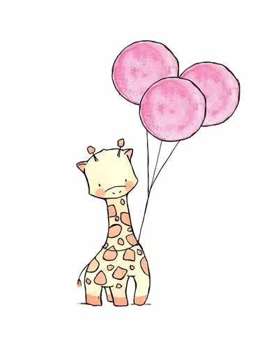 Милые Для Срисовки Картинки кот с воздушными шарами