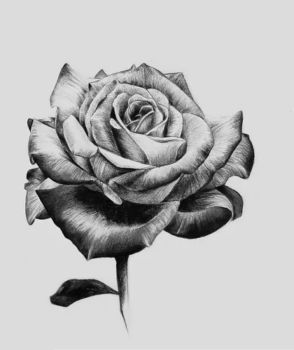 Черно Белые Картинки черно-белый рисунок розы
