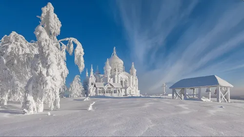 Зима Картинки здание со снегом на земле