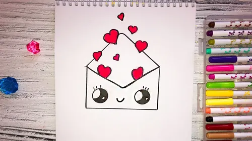 Для Срисовки Лёгкие Картинки рисунок сердца