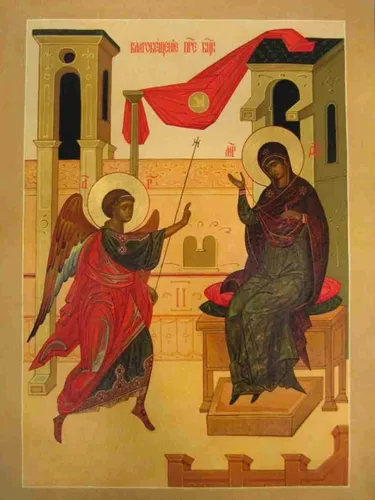 Благовещение Картинки картина с изображением пары женщин