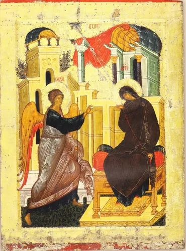Теодора, Благовещение Картинки картина с изображением религиозной сцены