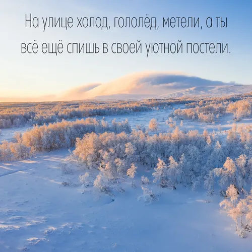 Зимние Позитивный С Добрым Утром Картинки снежный пейзаж с деревьями и водоемом