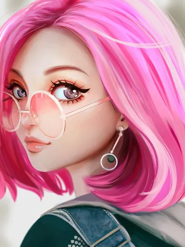 Девочек Картинки манекен с розовыми волосами
