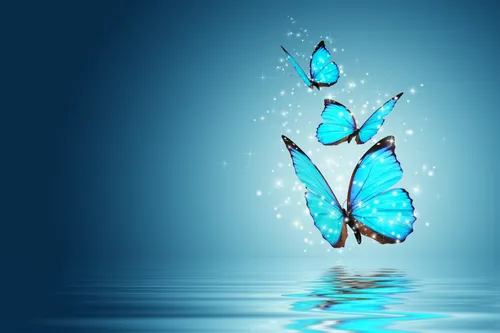 На Заставку Картинки группа бабочек, летающих в воздухе