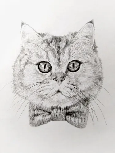 Красивые Для Срисовки Картинки рисунок кошки
