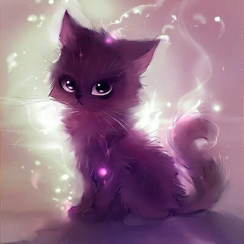 Котики Картинки кошка со светящимися глазами