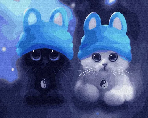 Котики Картинки группа кошек в одежде