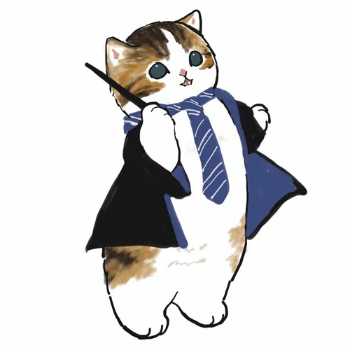 Котики Картинки кошка в костюме и галстуке