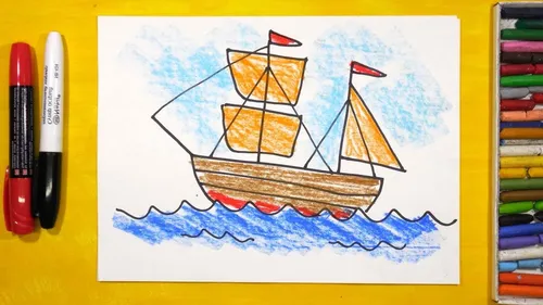 Для Рисования Картинки чертеж лодки