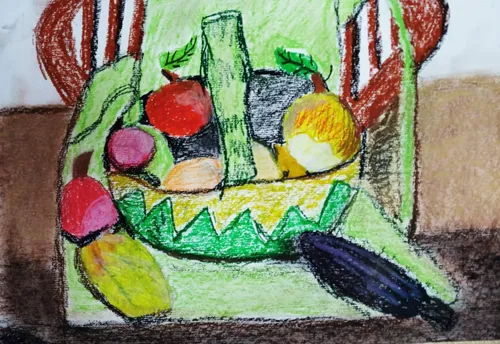 Для Рисования Картинки торт с фруктами и вырезанным ломтиком