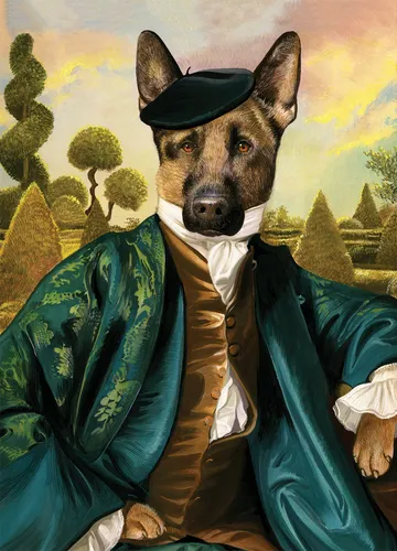 Собак Картинки собака в шляпе и накидке