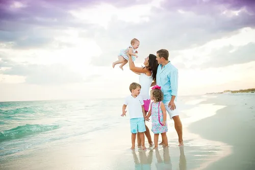 Семья Картинки семья на пляже
